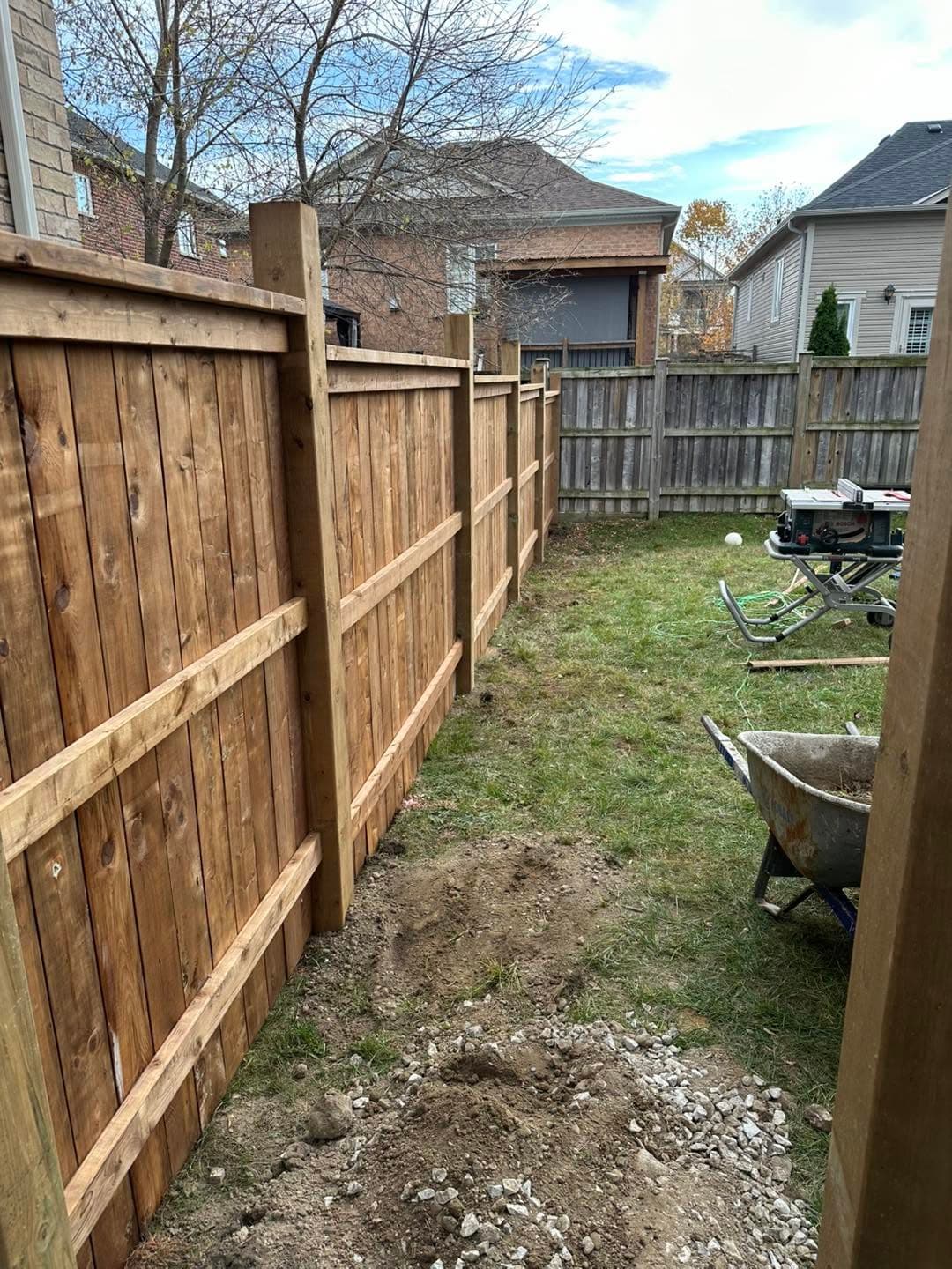 Wood privacy fence built by AEG Home Improvements